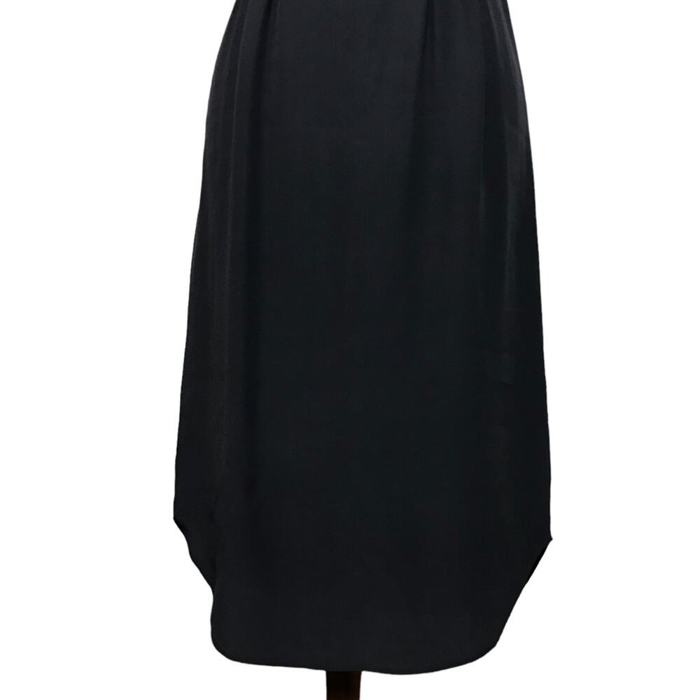 Ulla Johnson Silk Charcoal Grey Beateu Neckline Cut Out Midi Cocktail Dress S - Picture 4 of 12